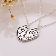 2015 New Style Broken Heart 3 Parts Pendant Best Friend Forever Necklace For Women Wholesale Jewelry