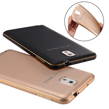 Luxury Arc PC protector Back Cover Phone Case For Samsung Note 3 With Ultra Thin Aviation Aluminum Metal Frame No Effect Signal