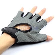 Drop Shipping Sport Mesh Half Finger Gloves Gym Body Building Exercise Weight Lifting Training
