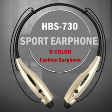 HBS-730 Stereo Bluetooth Headset Wireless Headphone Neckband Style Earphones for iPhone Nokia HTC Samsung LG Bluetooth Cellphone