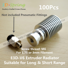 50Pcs E3D V5 V6 Extruder Radiator For Long & Short Range All-Metal Heat Sink For 1.75 3mm Feeding For 3D Printer Accessories
