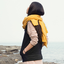 XianRan 2015 Hot Sale Winter Jacket Big Yards Linen Fabric Ladies Sleeveless Vest Cotton Vest Plus