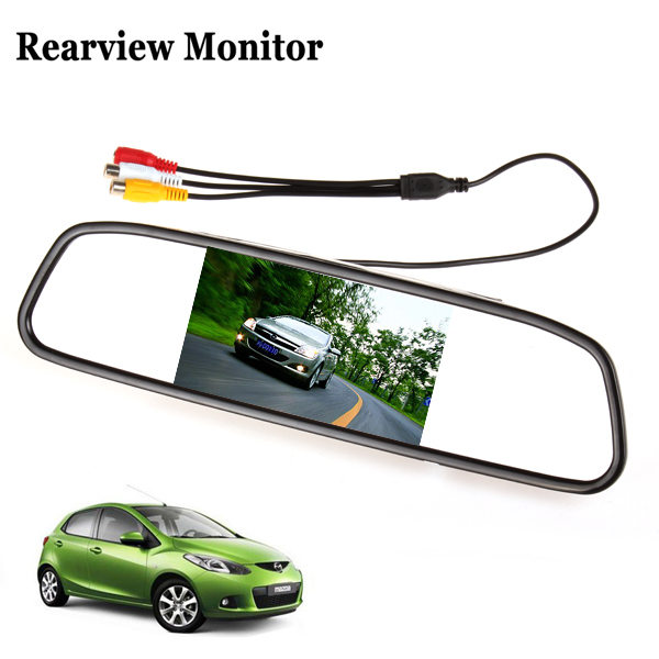 Image of Univeral 4.3 Inch Color TFT LCD Parking Car Rear View Mirror Monitor 4.3'' Rearview Monitor for Backup Reverse Camera