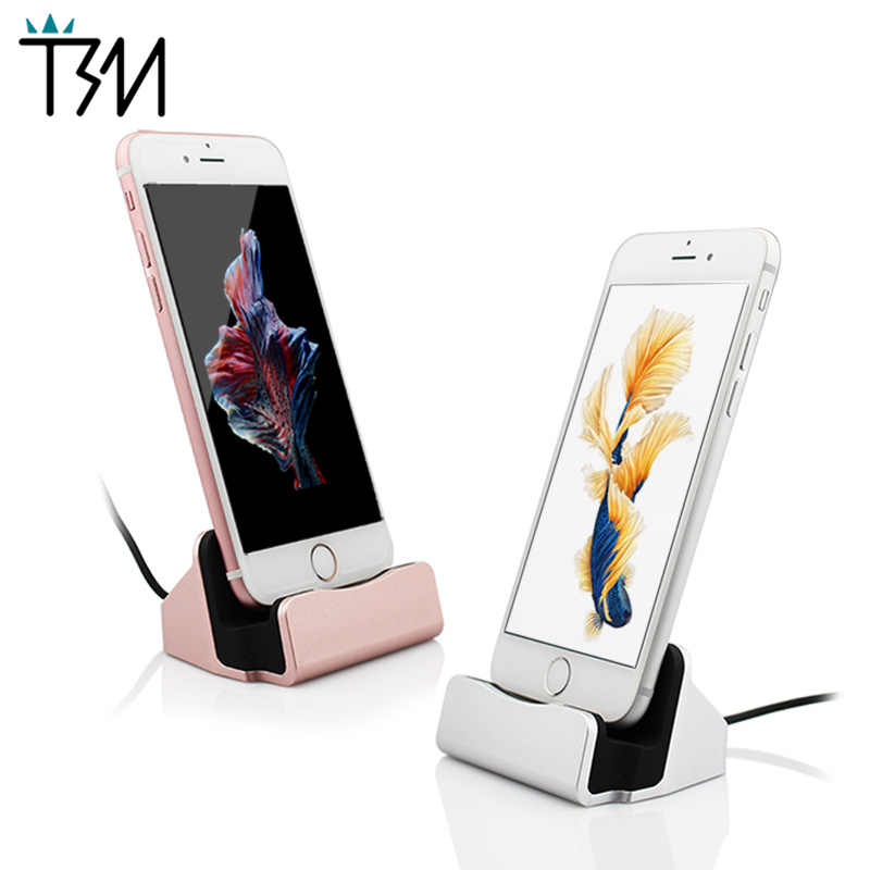 Image of TSM-Loyals Sync Data Charging Dock Station Cellphone Desktop Docking Charger USB Cable For Apple iPhone 5 5S 5C 6 6s Plus Dock