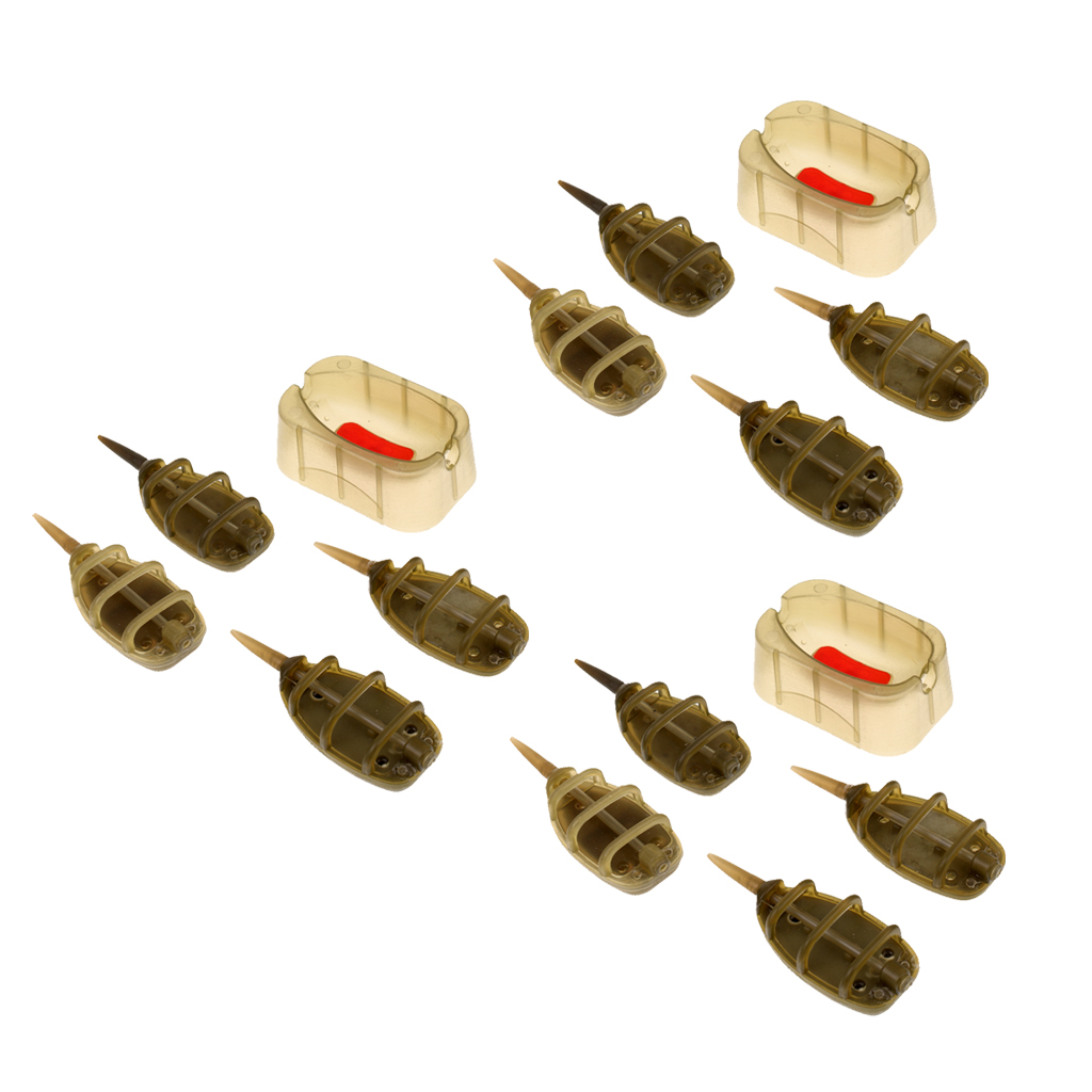 Inline Method Flat Feeder Quick Release Mould Carp Fishing Bait Holder Carp Fishing Feeder with Quick Release 25g 1 Pc