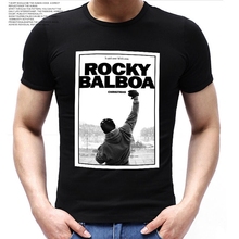 ROCKY BALBOA Printing T-Shirt Famous Movie ROCKY BALBOA POSTER T Shirts 2016 Summer Cotton Short Sleeve Polyester Tops Tees