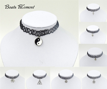 tattoo choker Beats Moment over $10 free shipping fashion alloy elastic pendant layered necklace choker tattoo choker