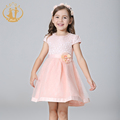 Nimble Autumn Girl Dress Jacquard Ball Gown Handmade Flowers Pearls Beaded Girls Clothes