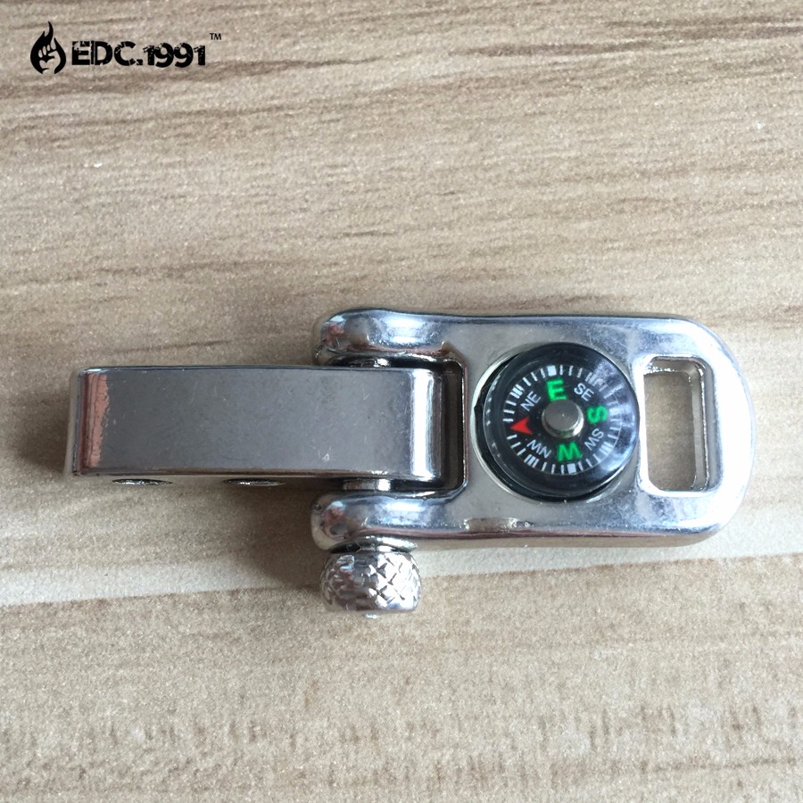 Description Picture 4 of item10PCS/LOT High quality Adjustable U Shape Anchor Shackle Outdoor Survival Rope Paracord Bracelet Buckle with mini for Compass
