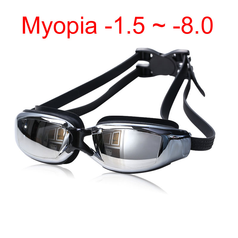 Image of Adult Professional myopia Swimming goggles men arena diopter Swim Eyewear anti fog swimming glasses natacion water glasses