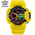 SMAEL 30M Waterproof Men Sports Watch S Shock Military Watches LED Quartz Dual Display Outdoor Men