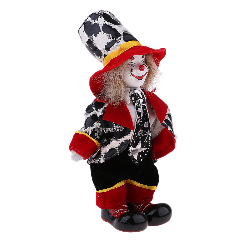 Porzellan Clown Puppe für Kinder Geburtstag Geschenke Halloween