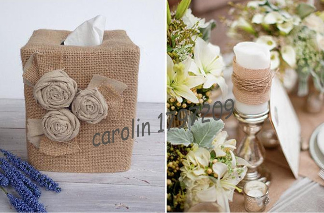 hessian burlap rose flower diy craft baby shower rustic wedding