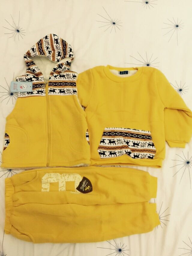 1-4 year old winter baby Boy girl Clothing ,Baby winter thick winter sweater 3pcs fitted vest hooded vest Kids Clothes Sets 1-4 year old winter baby Boy girl Clothing ,Baby winter thick winter sweater 3pcs fitted vest hooded vest Kids Clothes Sets