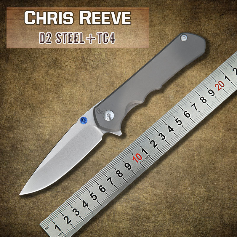 Chris Reeve Large size sebenza 25 blade folding knife D2 TC4 titanium alloy handle outdoor hunting