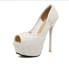 2015 Fashion Fetish High Heels Stiletto Elegant Sandals Peep Toe Lace Up Pumps Women Platform Shoes Discount