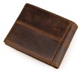 Vintage Casual Men wallets Crazy Horse Genuine Leather Cowhide Men Short Bifold multi function card holder
