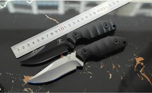 Negro y White version OEM recta cuchillos caza la supervivencia de hoja fija cuchillo herramienta exterior mano D2 59-60HRC lijado G10 de la lámina