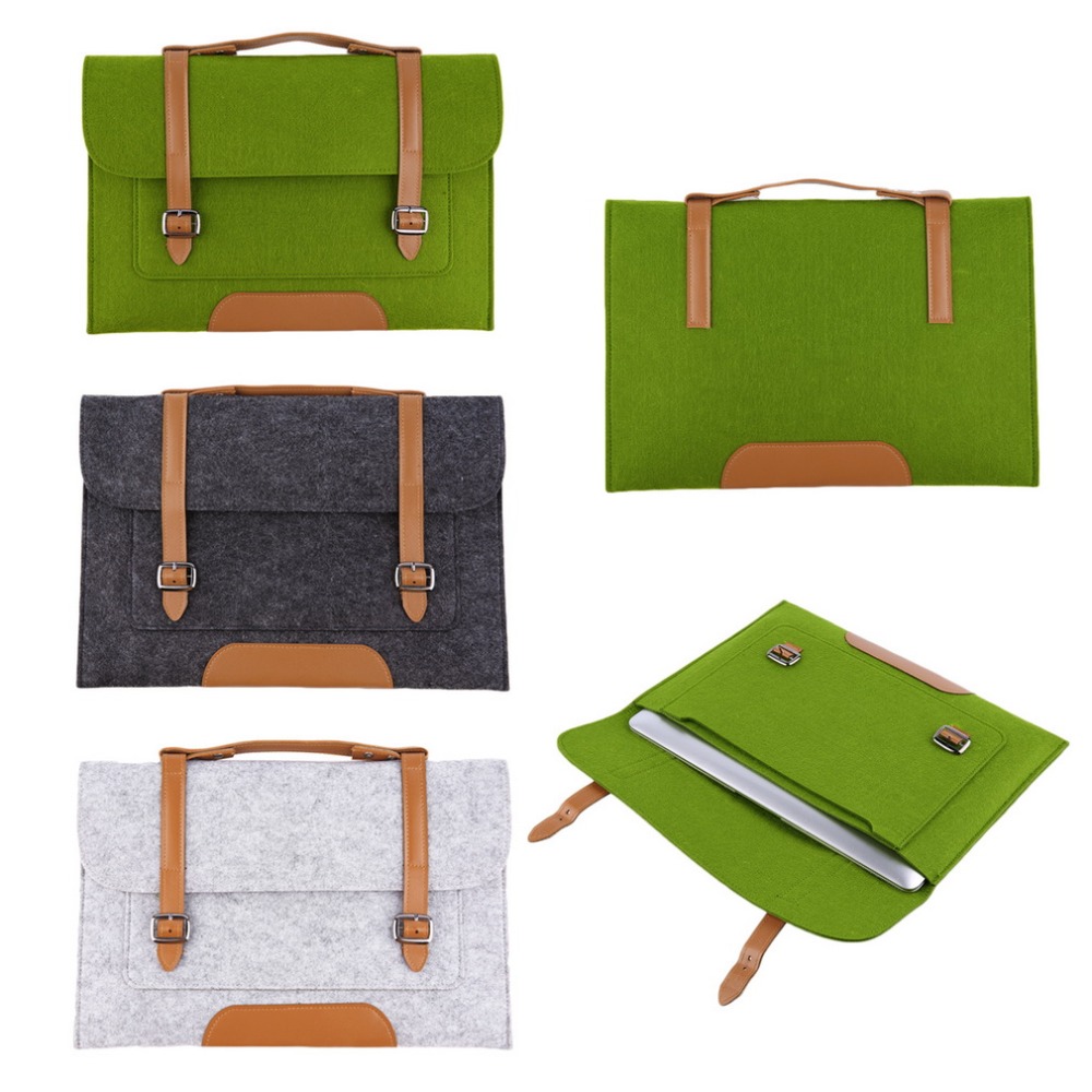 Fashion 13 inch Woolen Felt Laptop Cover Case Notebook Sleeve Bag Pouch For Apple Macbook Pro Air for laptop tablets notebook
