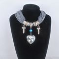 Fashion New Arrival Winter Scarf Women Charms Scarfs 2016 Glass Heart Necklace Pendant Jewelry pendants Scarves
