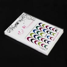 Colorful French Arc 3D Nail Art Stickers Water Transfer Beauty Decals Decorations Tools For Nails JH132