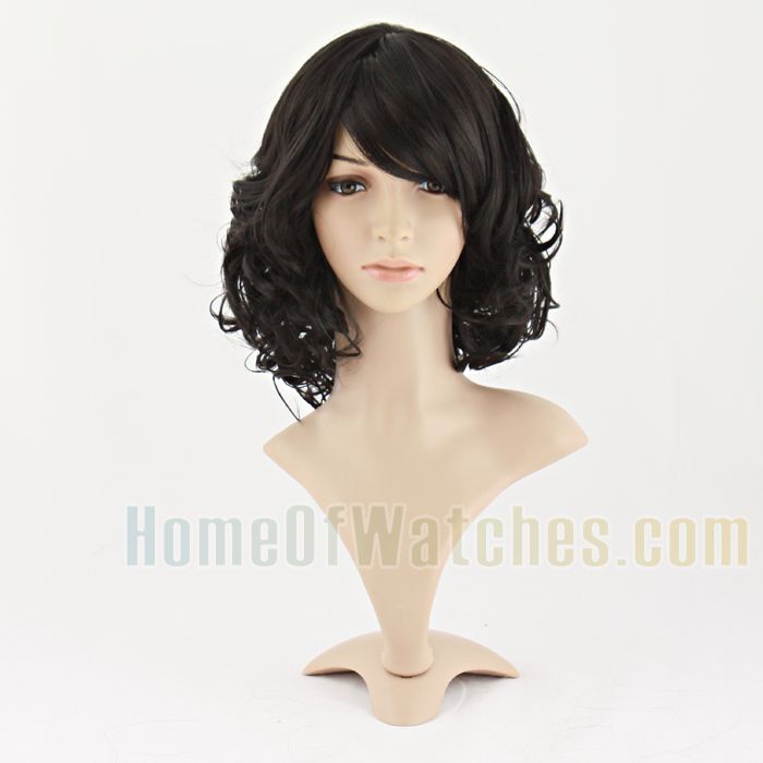 Шарм вьющиеся черные волосы синтетический парик классический женщин парики ( NBW0WG60111-BL2 )