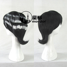 DEATH THE KID SOUL EATER Chequered With Black and White Cos Wig Cosplay Costume Wigs+ Free Wig Cap