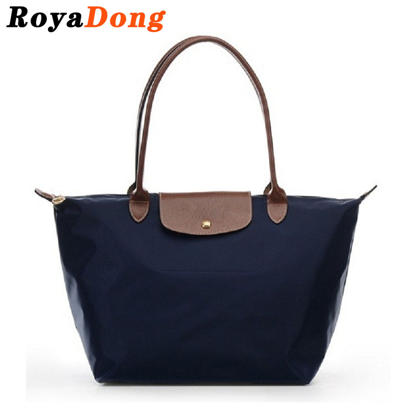 RoyaDong 2016 Women Handbags Popular Top-handle Bags Designer High Quality Nylon Foldable Tote Bolso