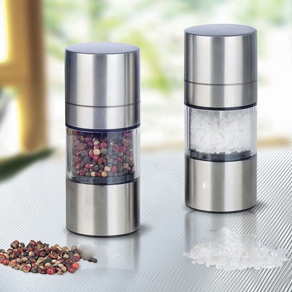 Image of High Quality Stainless Steel Manual Salt Pepper Mill Grinder Portable Kitchen Mill Muller Tool E#CH