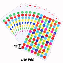 Stickers 1120 pcs Children Smile Face Reward Stickers School Teacher Merit Praise Class Sticky Paper Lable Classic Toys For Kids