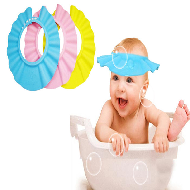 Adjustable Baby Hat Toddler Kids Shampoo Bath Bathing Shower Cap Wash Hair Shield Direct Visor Caps