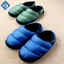 New 2016 Winter Warm Down Cotton Slipper Couple House Slippers Cotton-padded Indoor Pantufa Pink Terlik Home Shoes Women Men