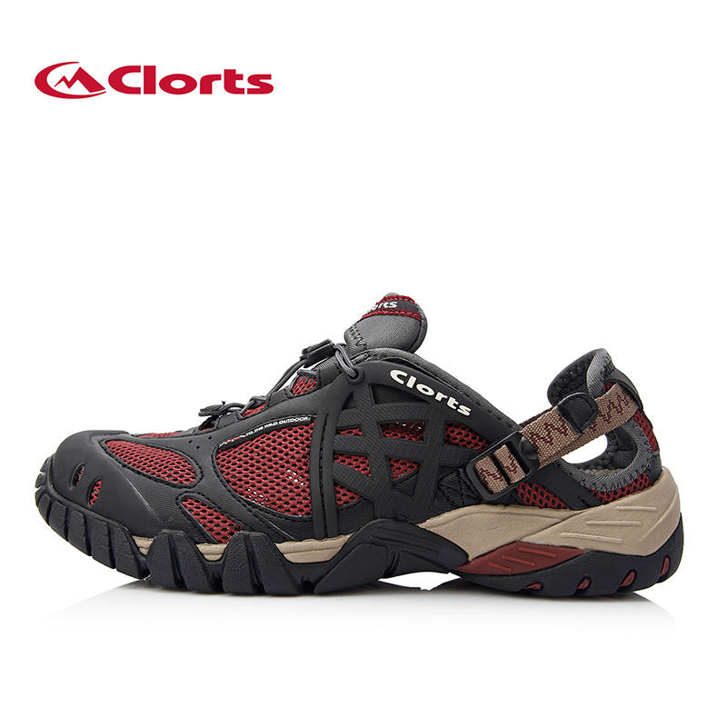 Image of Clorts Men Aqua Shoes PU Mesh Upstream Shoes Breathable Summer Wading Shoes Quick Dry Beach Shoes Male Outdoor Shoes WT-05B/C/G