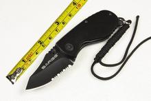 High quality blade material: 440 c folding gift pocket knives  sawtooth hunting knifeS outdoor  bulk a pocket knife