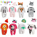 2 Piece 0 18Months Spring Autumn Newborn Rompers For Baby Girls Boys Clothes Cartoon Animals Jumpsuit
