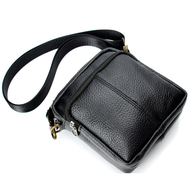 2015 Fashion vintage genuine Leather small men bag high quality brand men messenger bags mini should