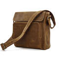 Vintage Bag Real Crazy Horse Genuine Leather Men Messenger Bags Brown Color Cross Body Cow Leather