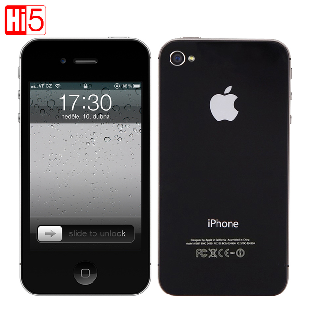 Оригинальный Apple iPhone 4S factory Unlocked Мобильный Телефон ios Сенсорный 16 ГБ 3 Г WI-FI GPS 8MP 1080 P IPS бесплатная доставка бесплатная подарок