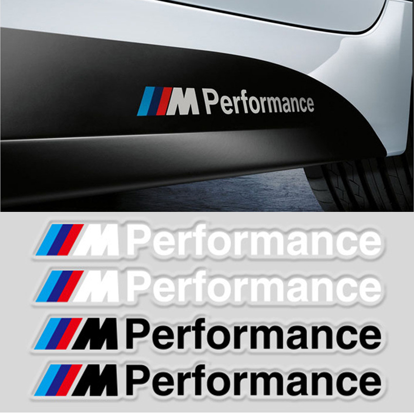 Image of 2PCS Styling M Performance Car Body Sticker M Logo Decals for BMW M3 M5 X5 X6 E36 E39 E46 E30 Exterior & Interior Decoration