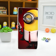 Cool Cartoon TV Despicable Me Yellow Man Painting PC Cover Case For Sony Xperia M4 Aqua