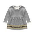 Winter Fashion High quality Knitted Long sleeve cotton Kids baby Girls Sweater Dresses children Princess Pullovers