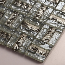 new design gray color craystal tiles for kitchen backsplash athroom shower wall tiles hallway glass mosaic dining room wall