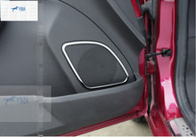 more fashion For Ford New Fiesta Hatchback stainless steel Side Door Audio Speaker Cover Trim 4 pcs / set