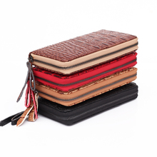 New classics Ladies Purse crocodile texture PU leather zipper wallets more capacity of bank card wallet