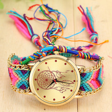 8 Colors New Handmade Braided Watch Dreamcatcher Friendship Watch Geneva Watch Women Quartz Watch Ladies Relogio BW-SB-1467