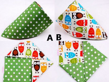 2015 NEW Children Bib Baby Bibs Kids Small Scarf Double Faced Two Color Fashion Cotton Towels