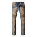 2016 Skinny Biker Jeans Men Luxury Designer Mens Tapered Jeans Slim Fit Jens 32 34 36