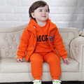 Fashion Warm Cotton Baby Hoodies Infant Pullover Trousers Coat Three piece Suit 0 4 Years Boys