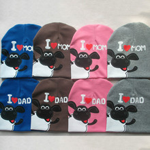 2016 cute child baby toddler infant I LOVE PAPA MAMA print kids hat&cap for girls boys kids soft cotton hats caps 1-3 years old