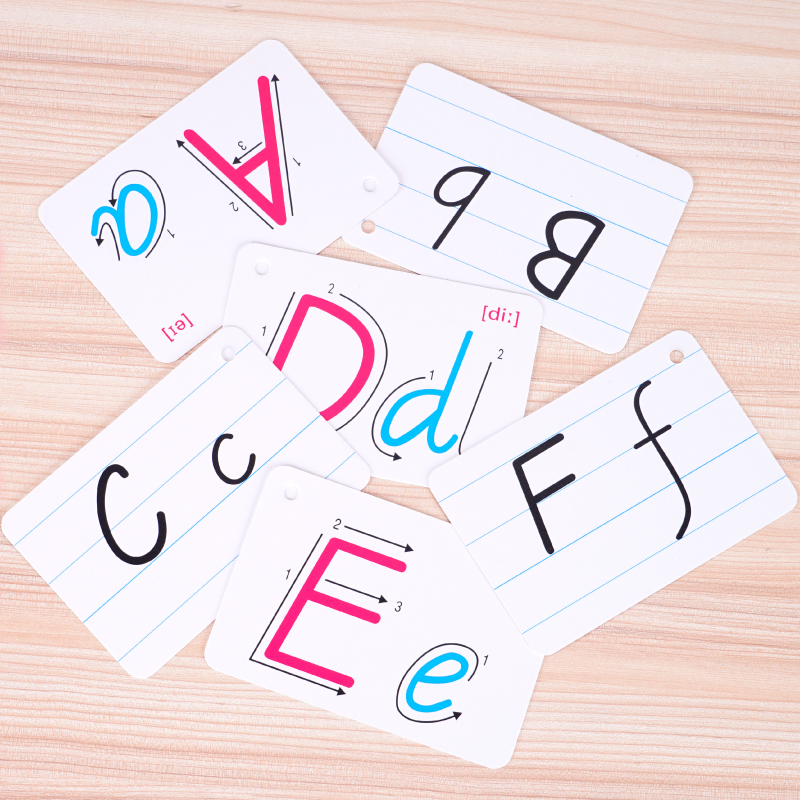 Numéro De Portable Anglais 11 Chiffres Carte Flash 26 lettres en anglais, jouet éducatif Montessori, pour le